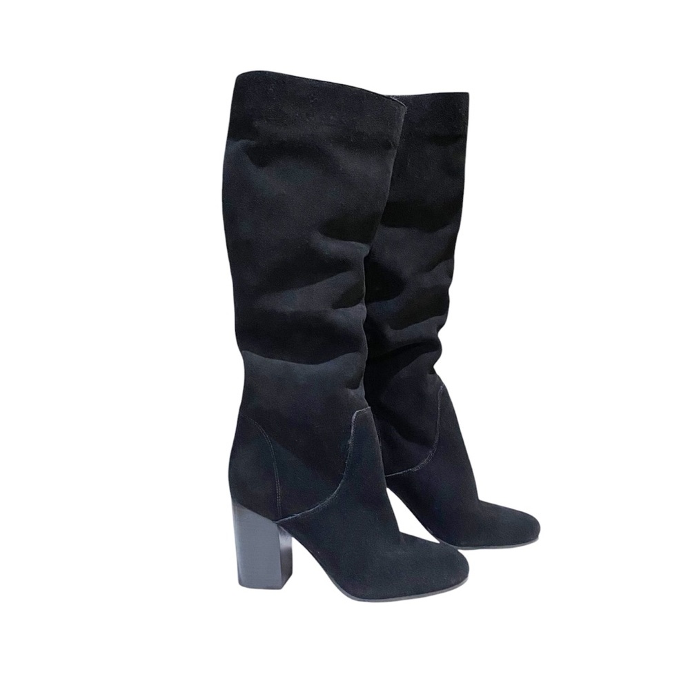 Michael Kors Black Slouch Leigh Boots Suede Slouch Tall Boots - Picture 2 of 12